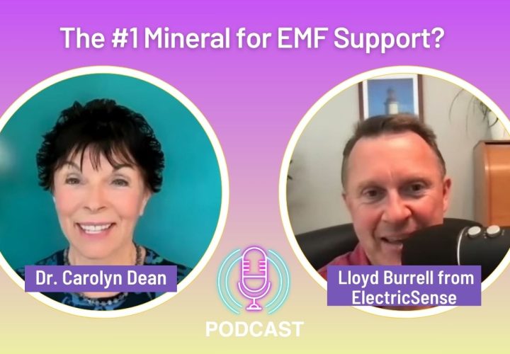 Podcast graphic featuring Dr. Carolyn Dean and Sophie Shepherd of SHE Talks Health discussing the mineral connection to thyroid health.